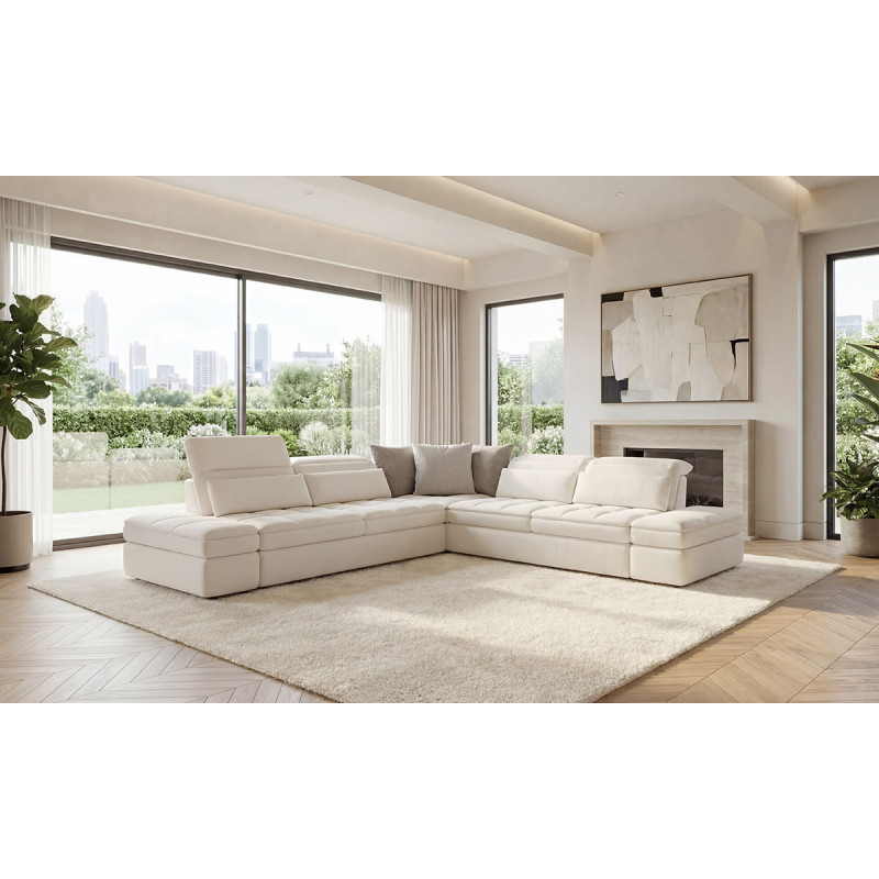 Moove - Canapé d'angle relaxation convertible 
