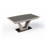 IZA - Table tonneau pied central 1 allonge papillon 